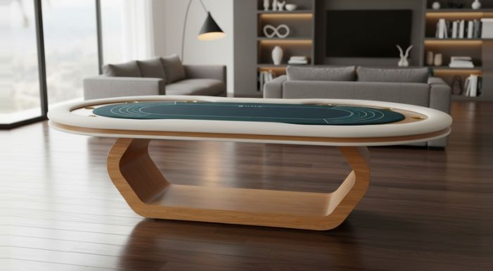 Mesa de Poker Luxo 11 Lugares com Coluna C e Pista Freijó - L22